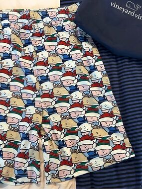Vineyard Vines Kids Holiday Character Pajama Bottoms - Blue, Red, Green, Cream